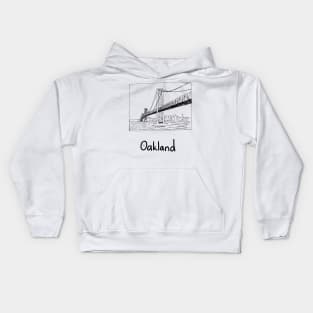 Cityscape Oakland California Kids Hoodie